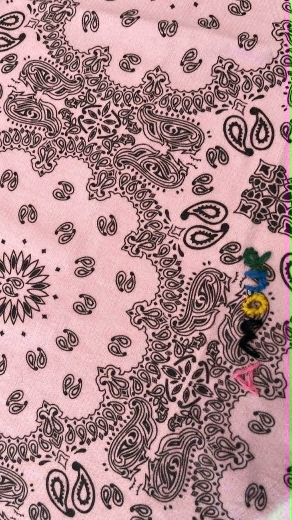 Foulard rose bandana AMOUR