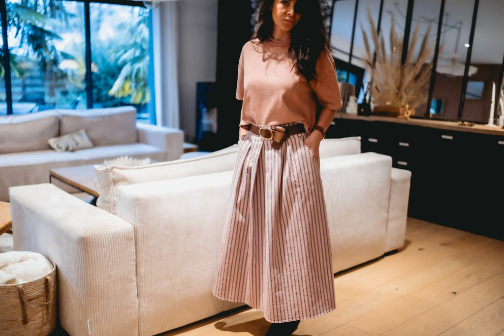 Jupe Rayée (Rose)