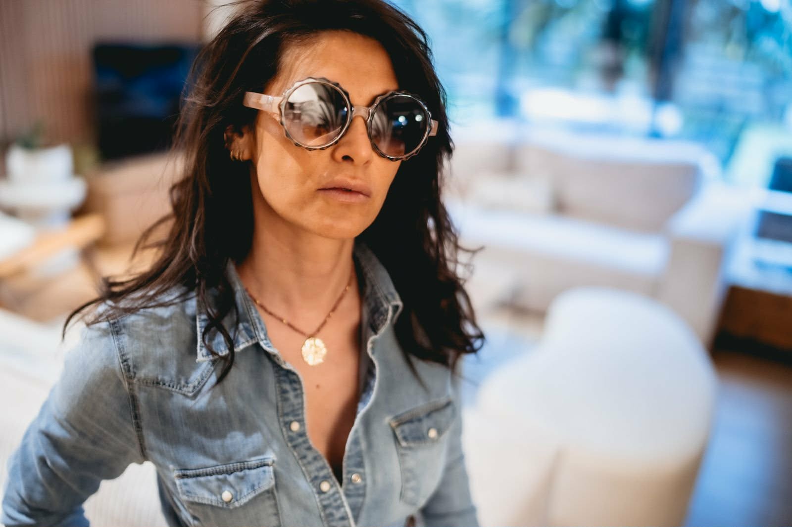 Lunettes Fleur Ecaille rose