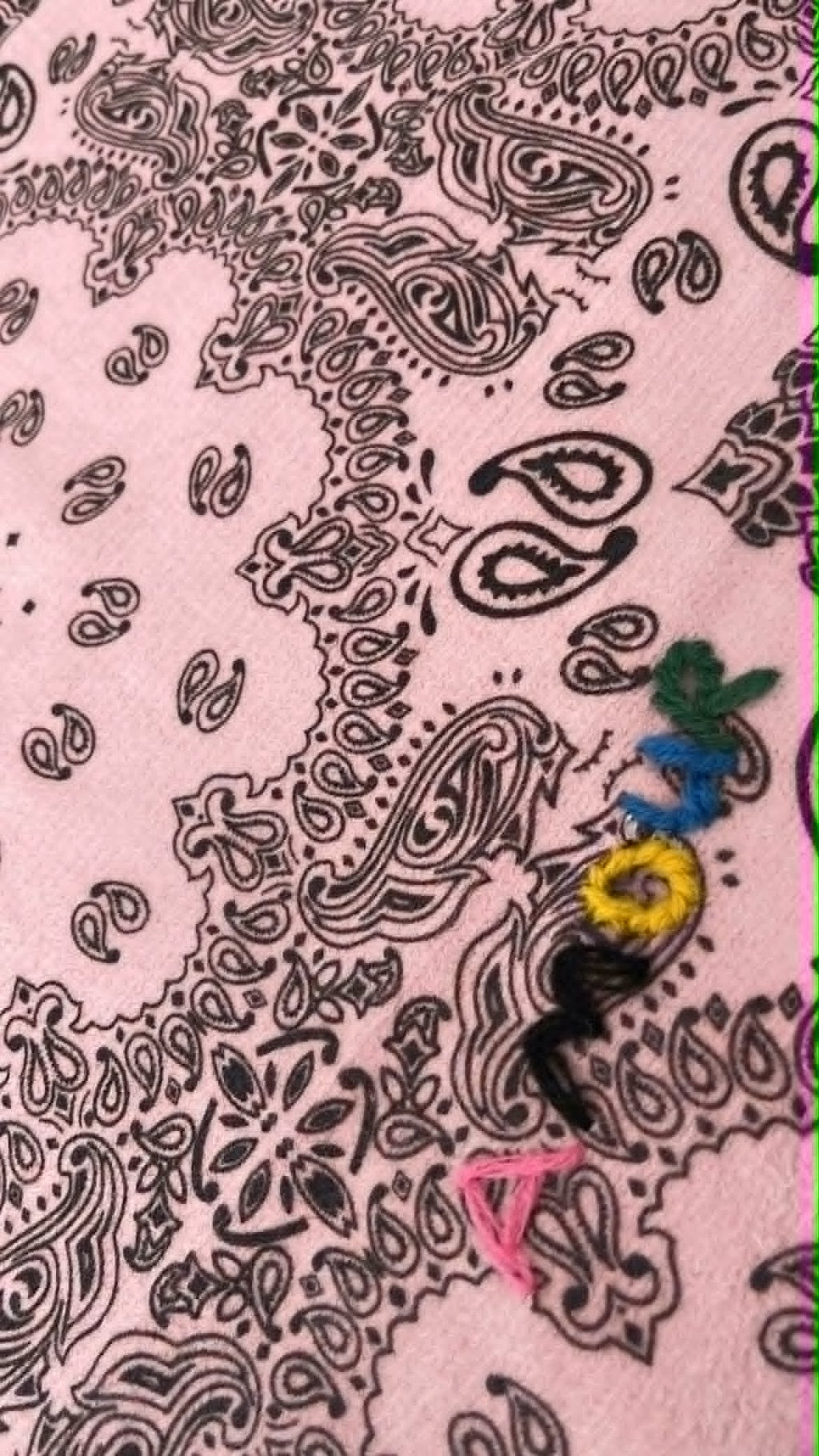 Foulard rose bandana AMOUR
