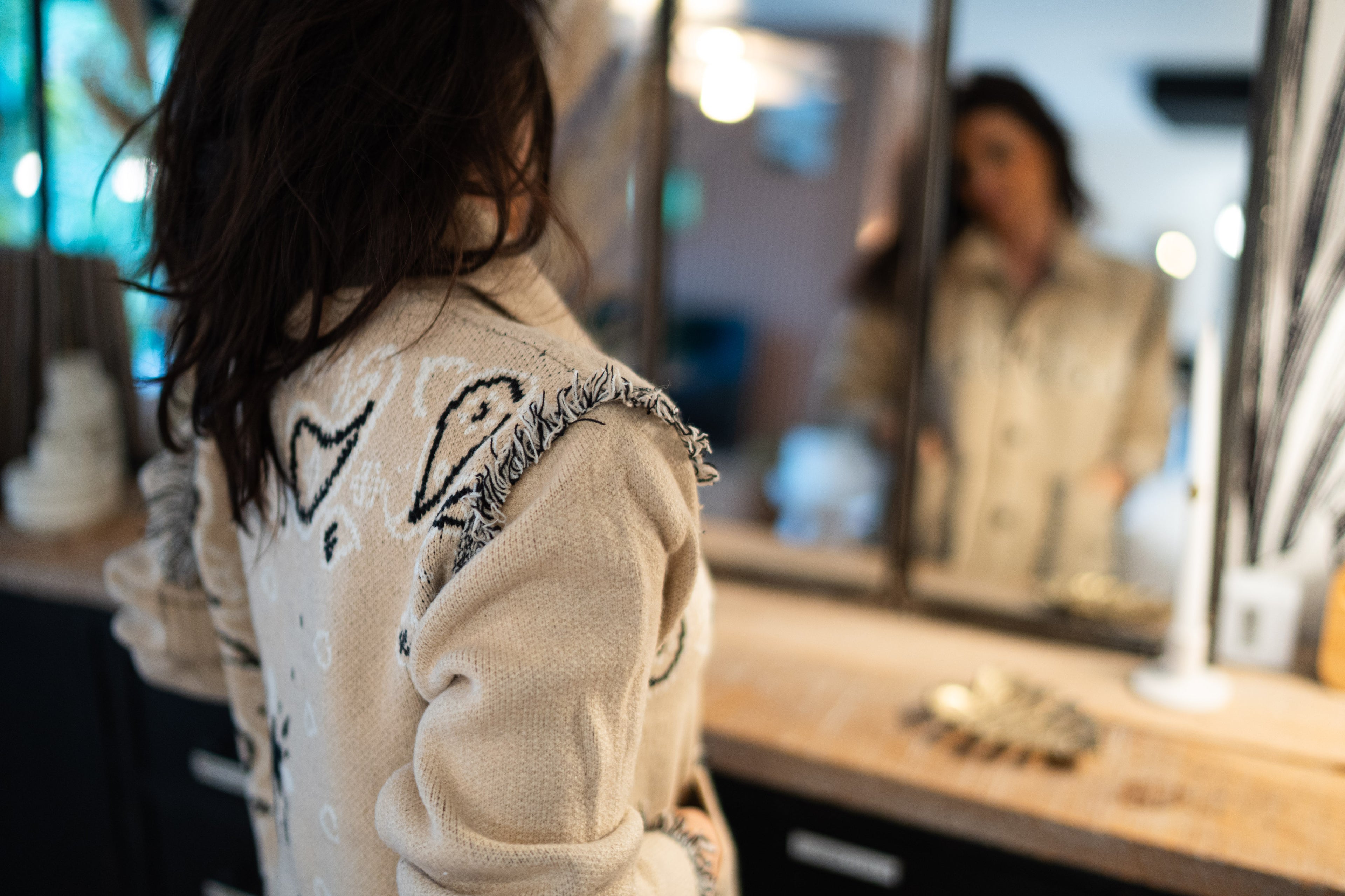 Veste Gilet Bandana Beige