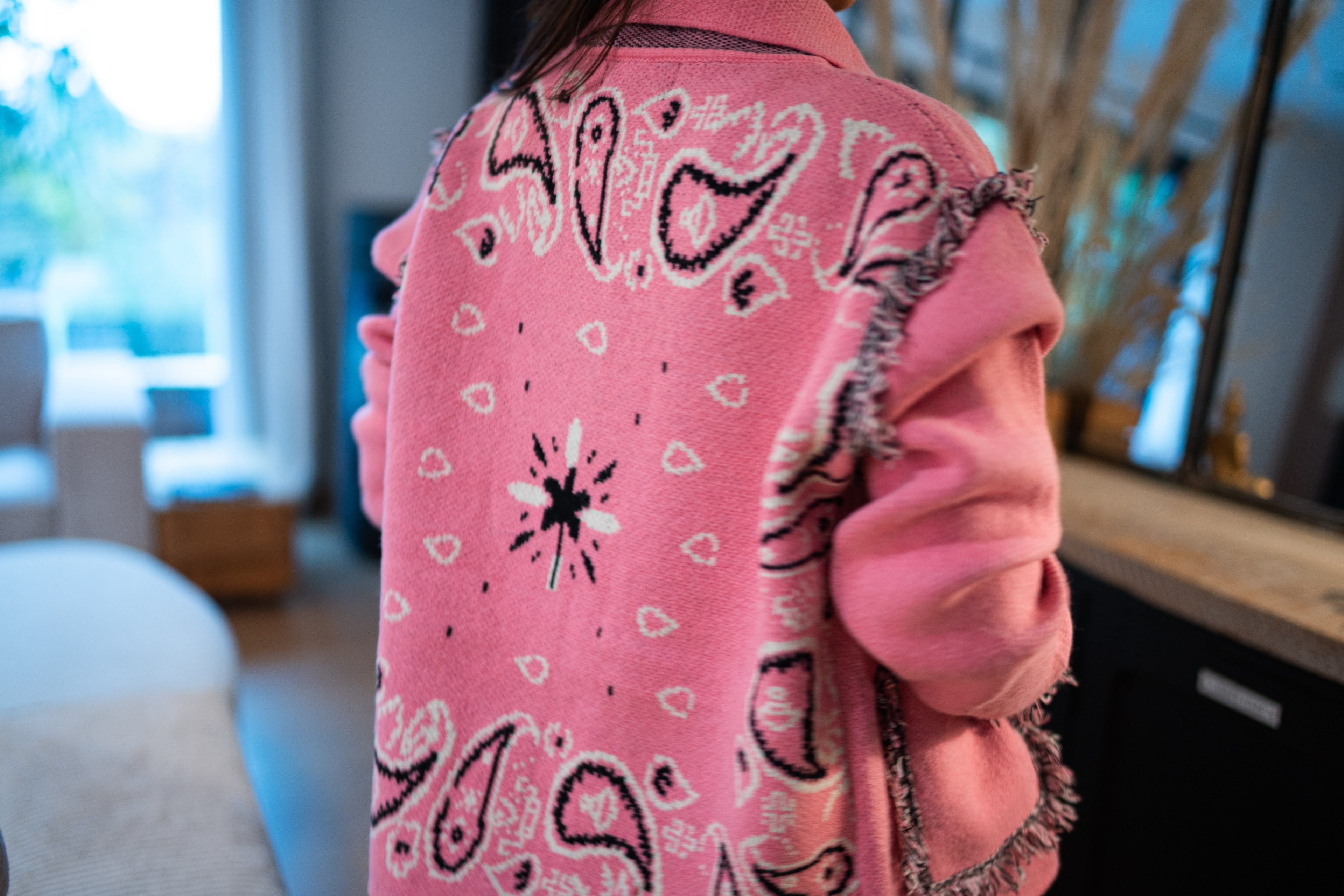 Veste Gilet Bandana Rose