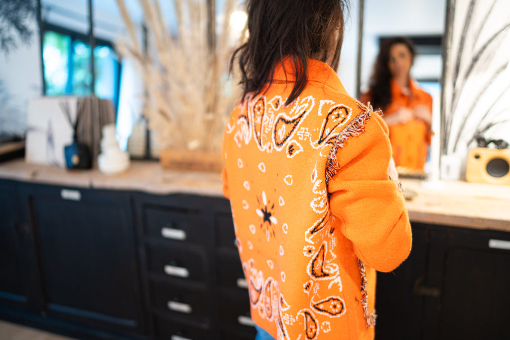 Veste Gilet Bandana Orange