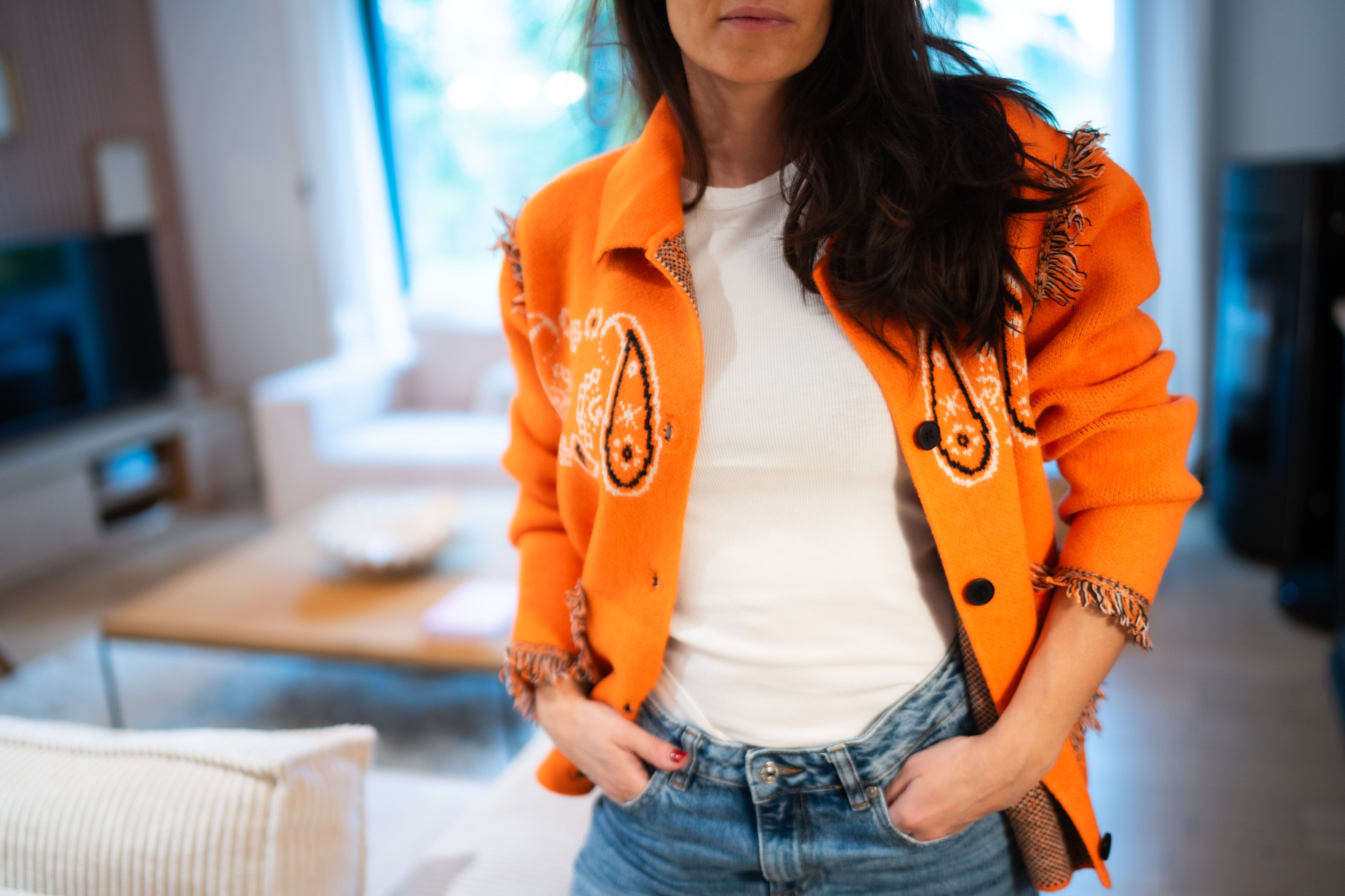 Veste Gilet Bandana Orange