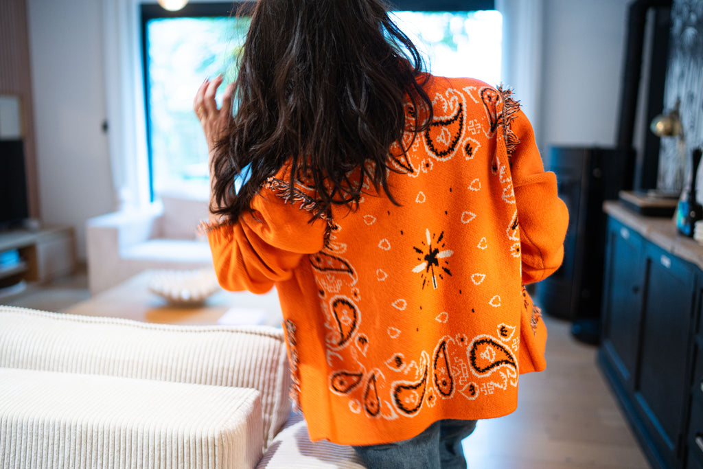 Veste Gilet Bandana Orange