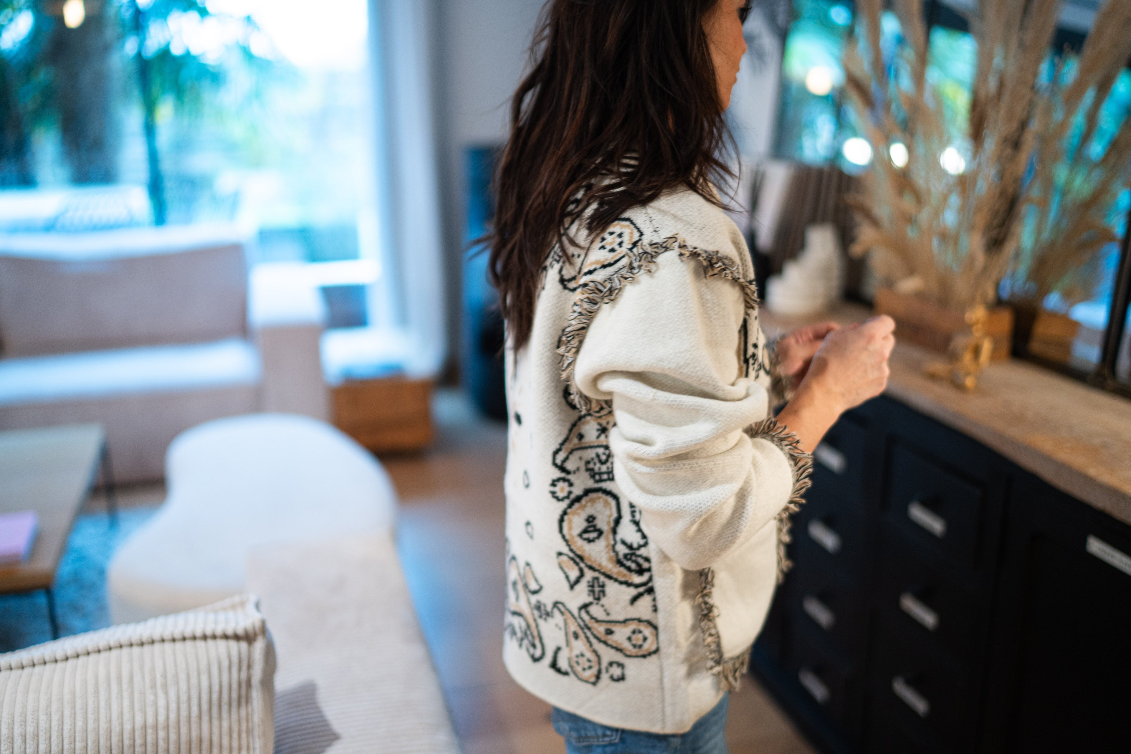 Veste Gilet Bandana créme