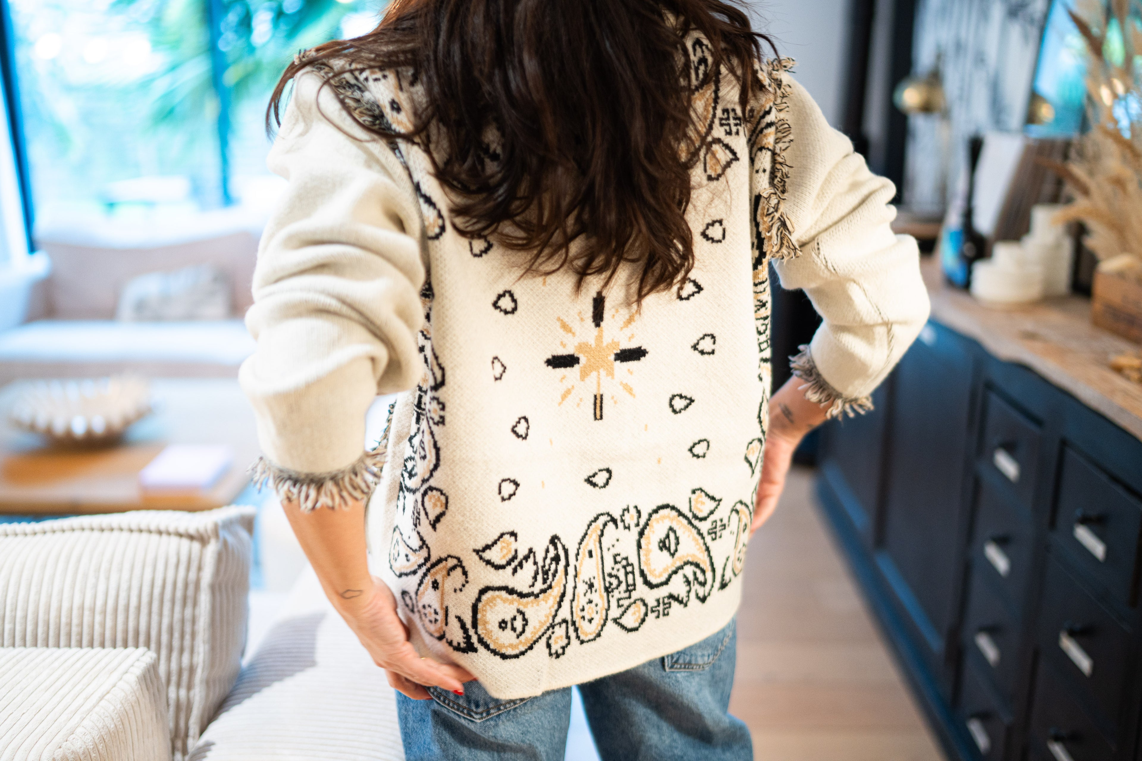 Veste Gilet Bandana créme