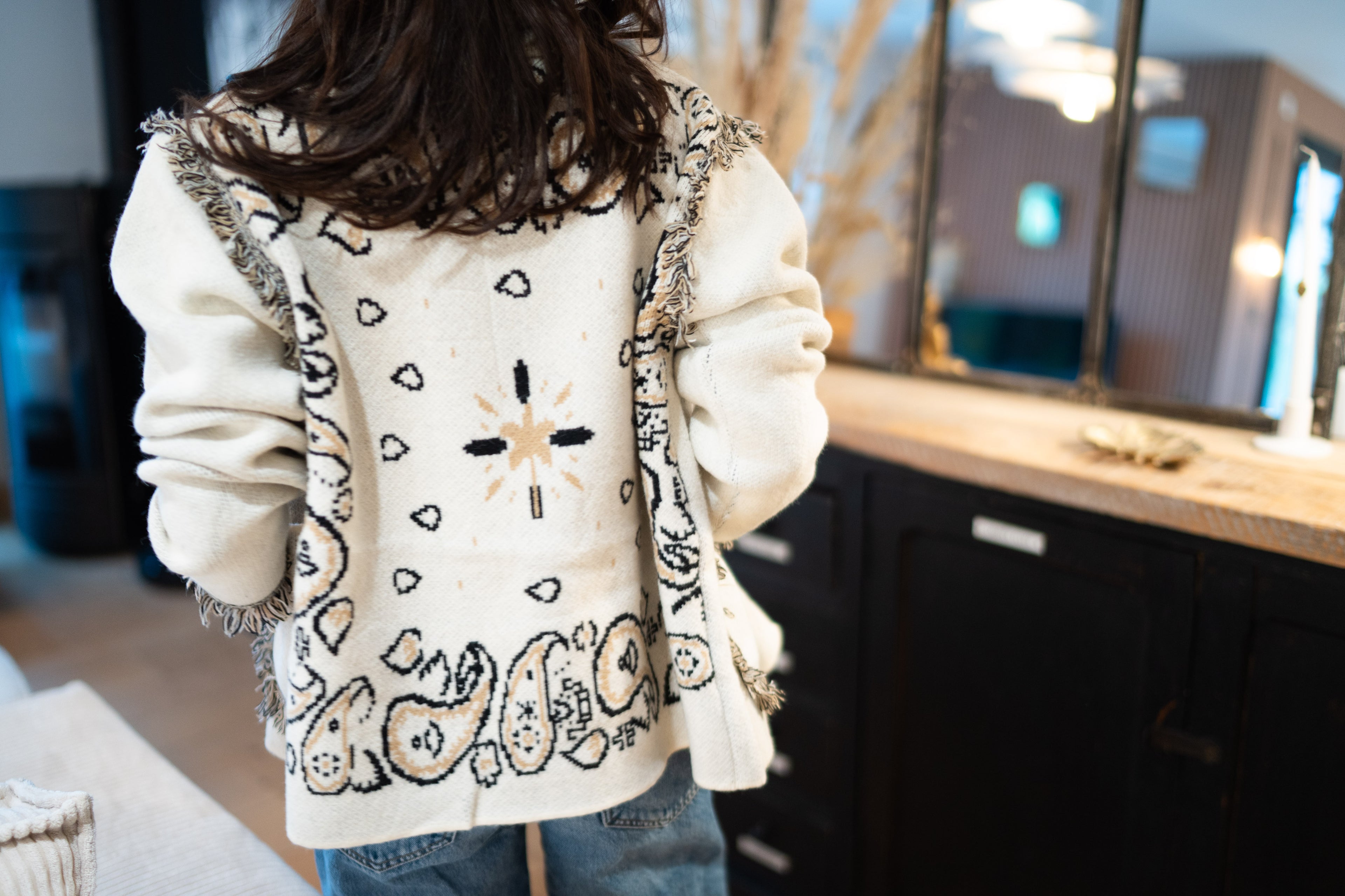 Veste Gilet Bandana créme