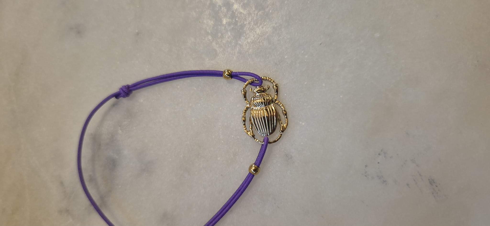 Bracelet scarabée Violet