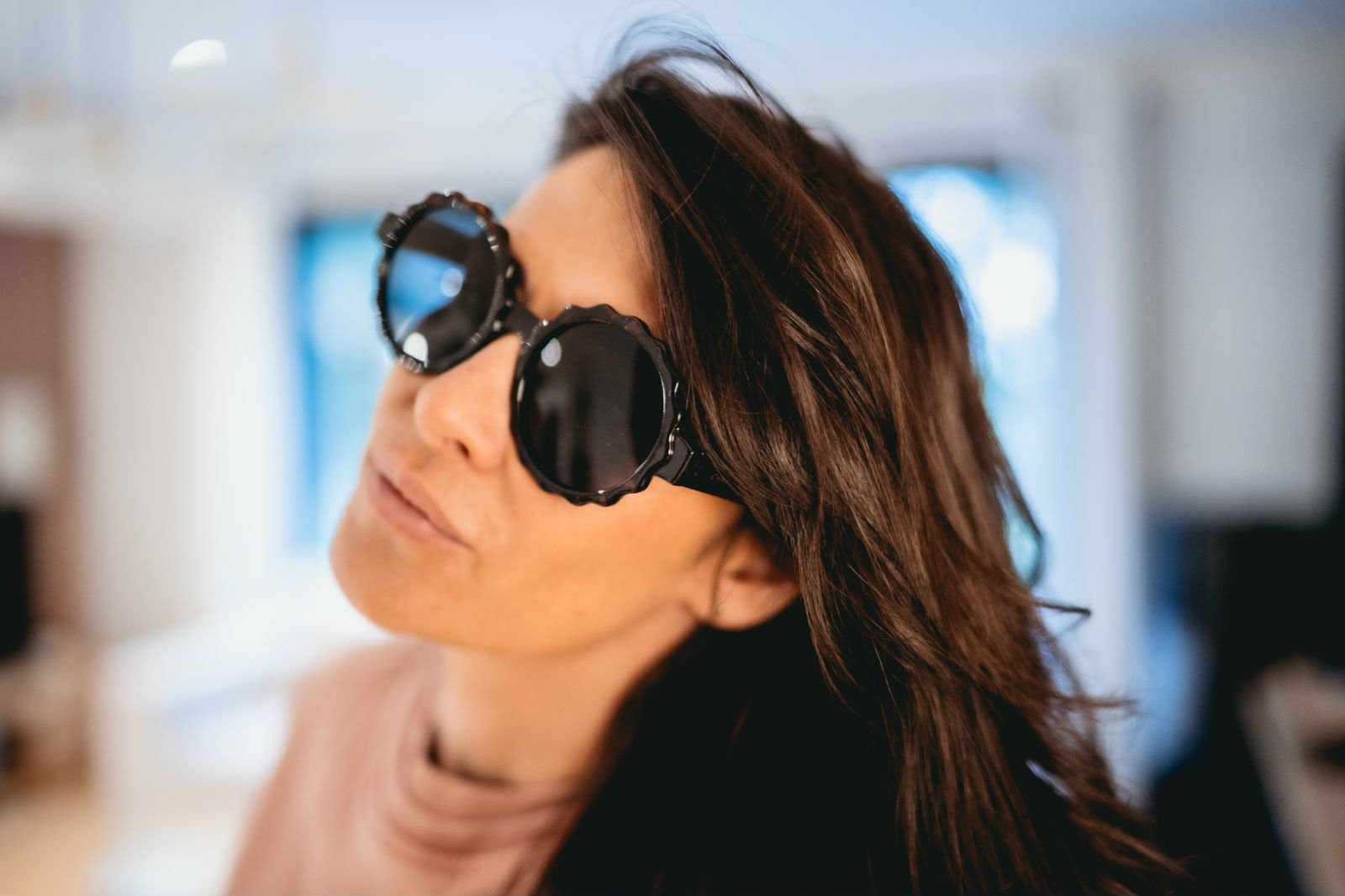 Lunettes Fleur Écaille Marron