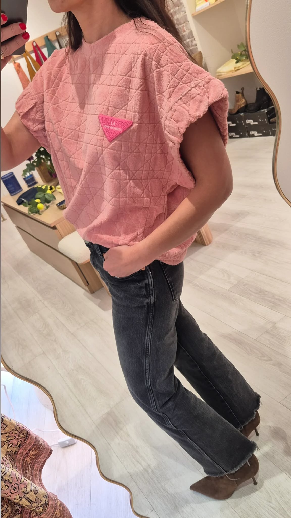 T shirt éponge Rose