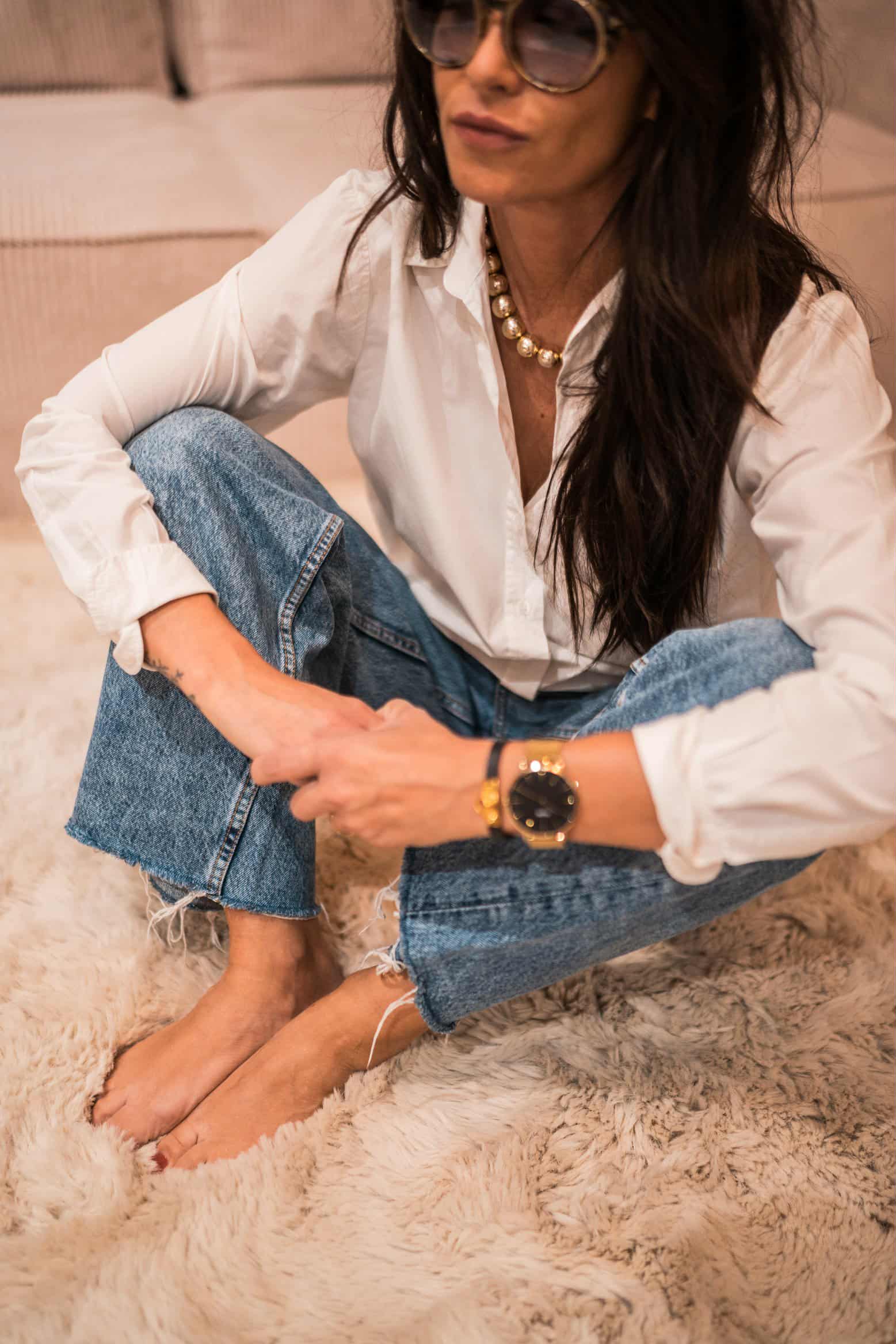 Collier perles dorées