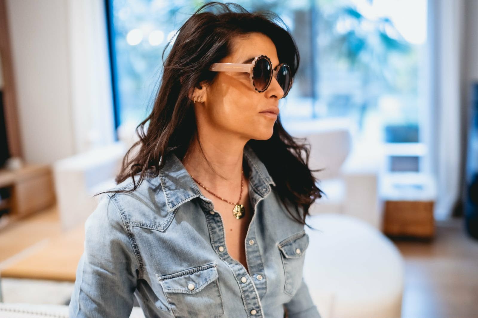 Lunettes Fleur Ecaille rose