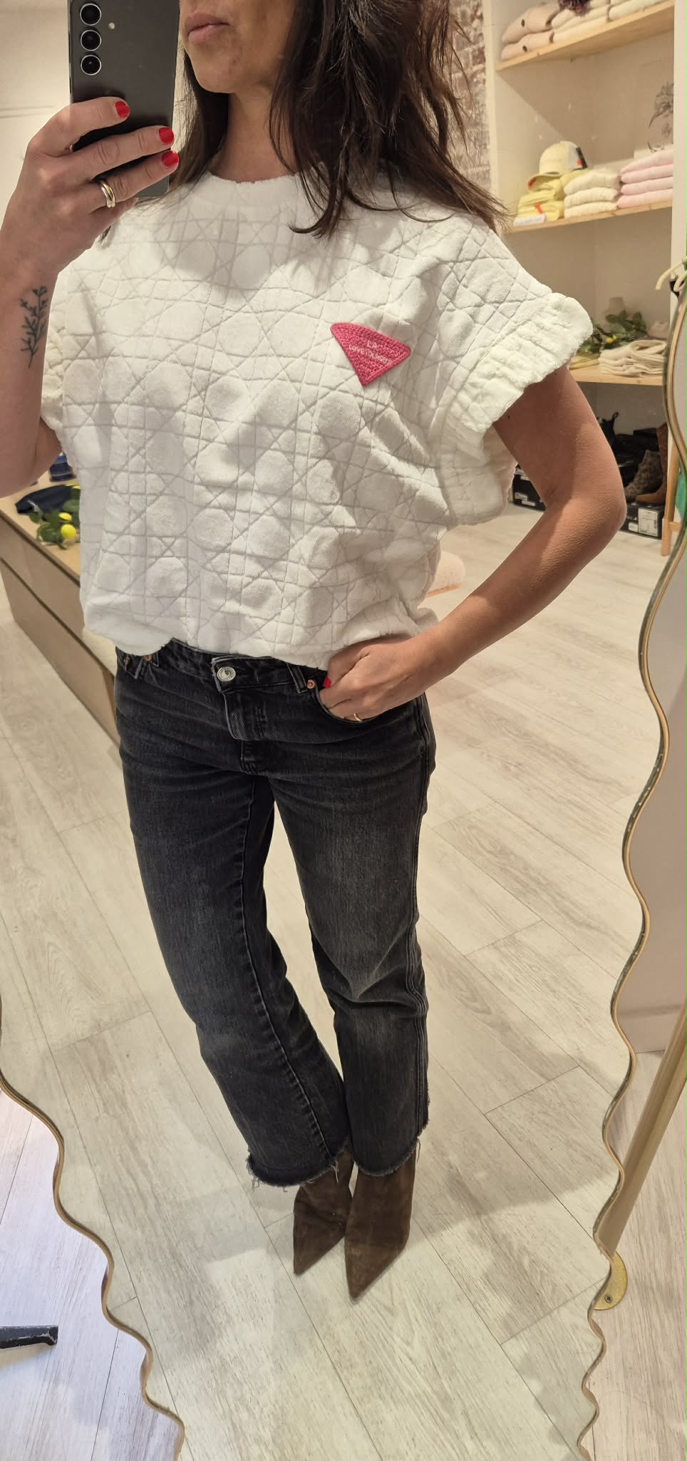 T shirt éponge Blanc