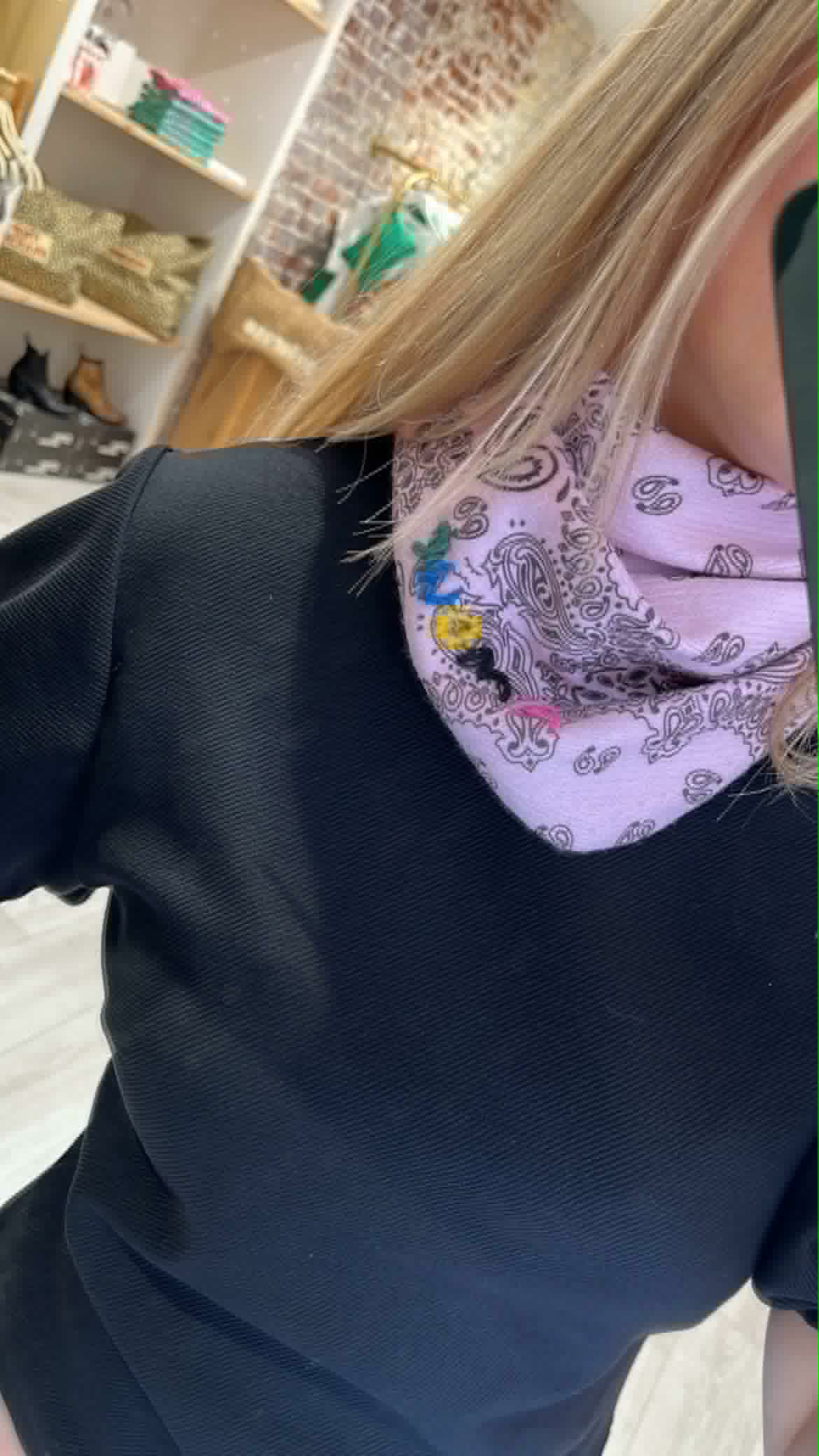 Foulard rose bandana AMOUR
