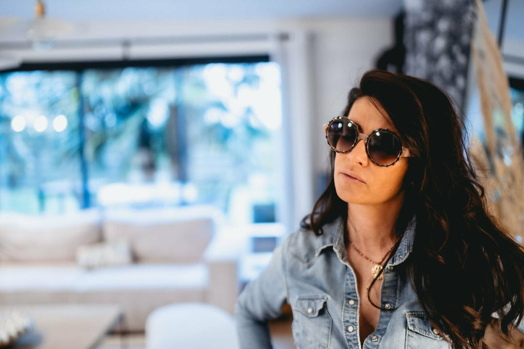 Lunettes Fleur Ecaille rose