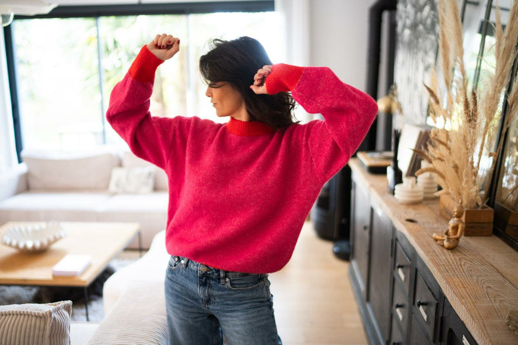 Pull Sonia Rose/Rouge