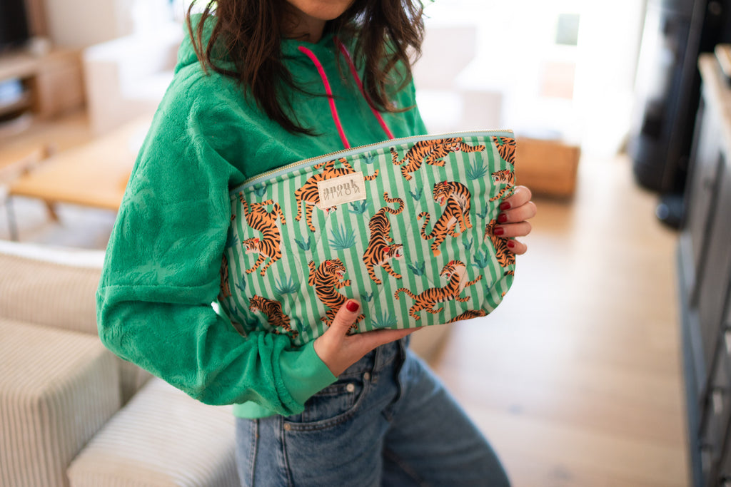 Pochette Tiger verte