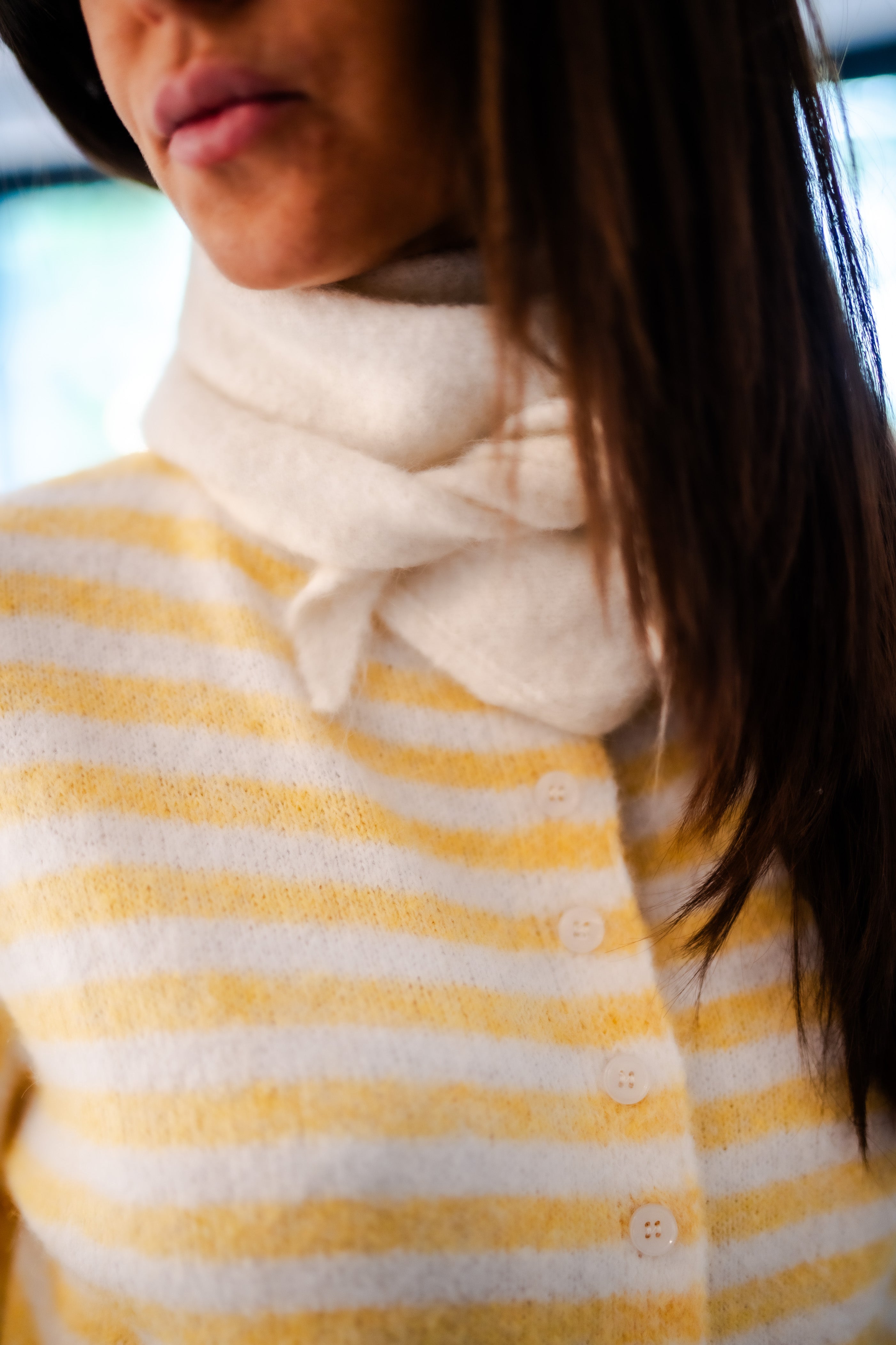 Foulard en laine écru