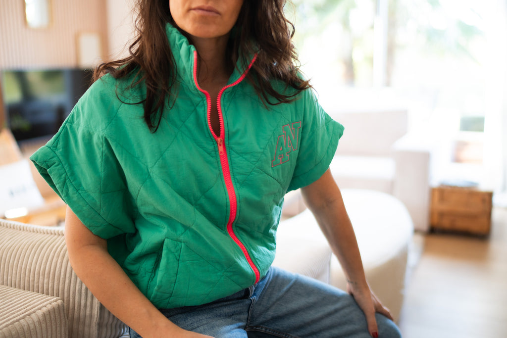 Veste sans manche verte