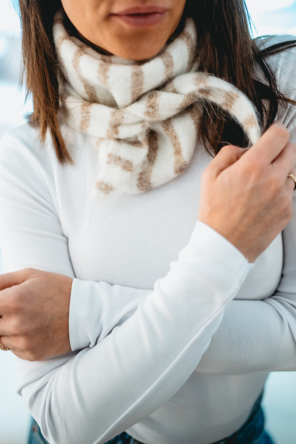 Foulard en laine rayé