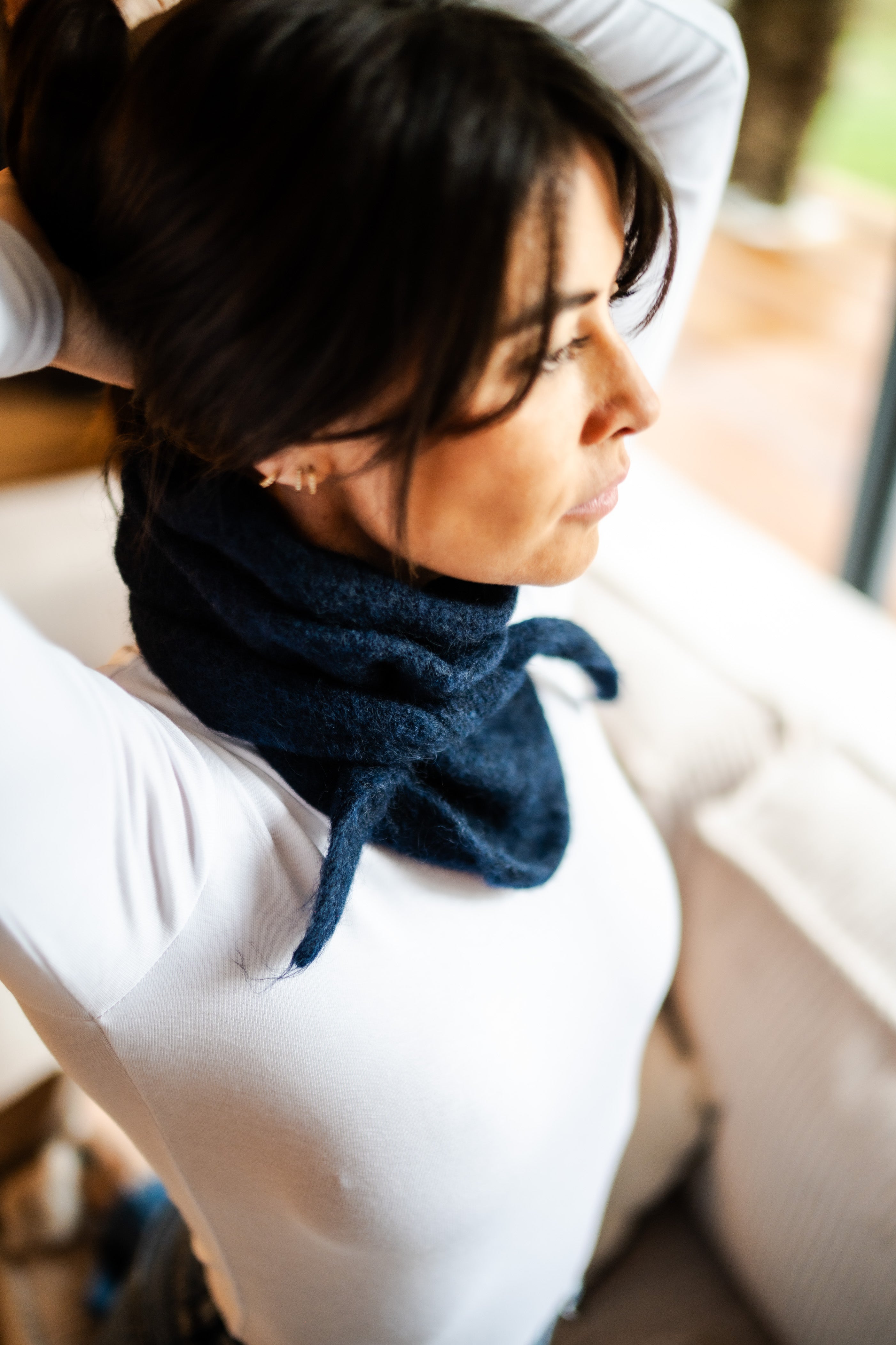 Foulard en laine Marine