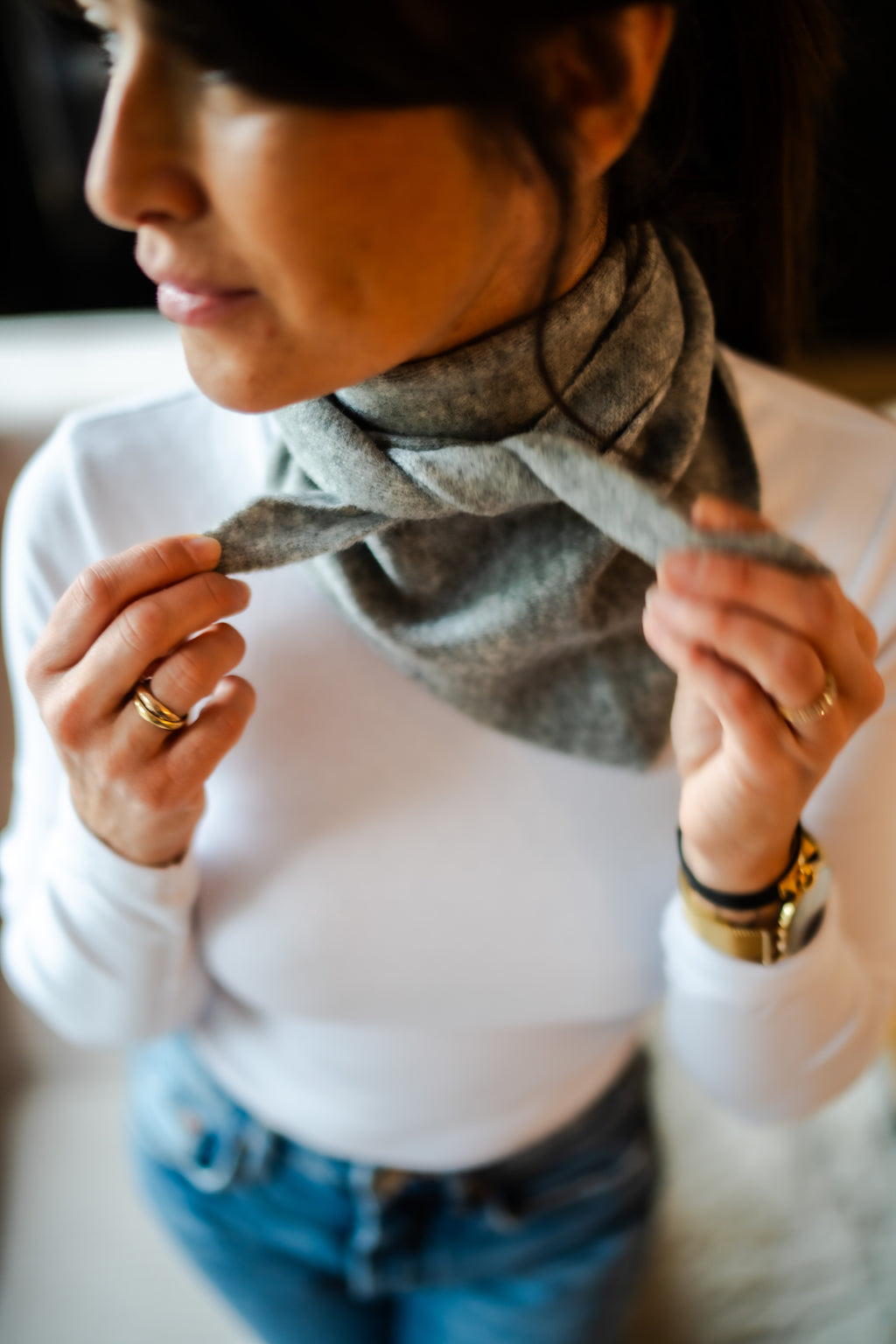 Foulard en laine Gris
