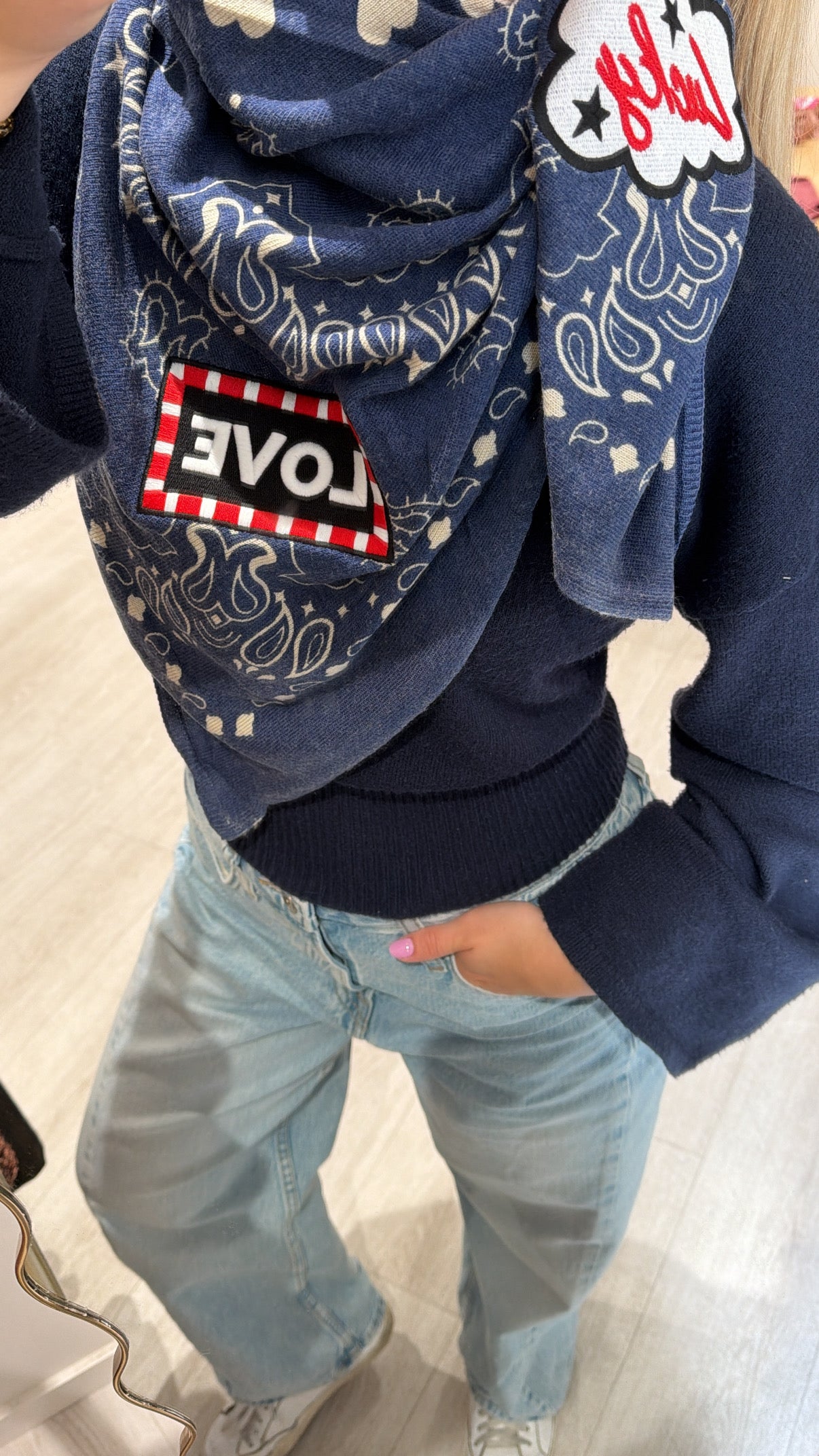 Foulard bandana bleu