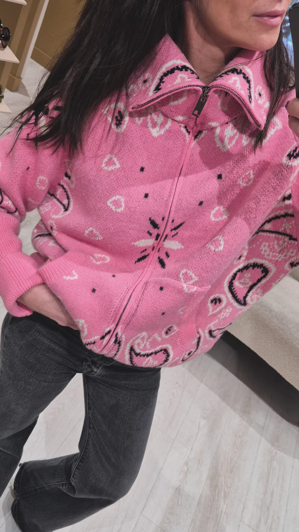 Gilet Bandana rose