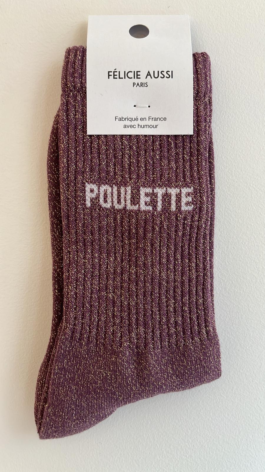 Chaussettes à paillettes POULETTE