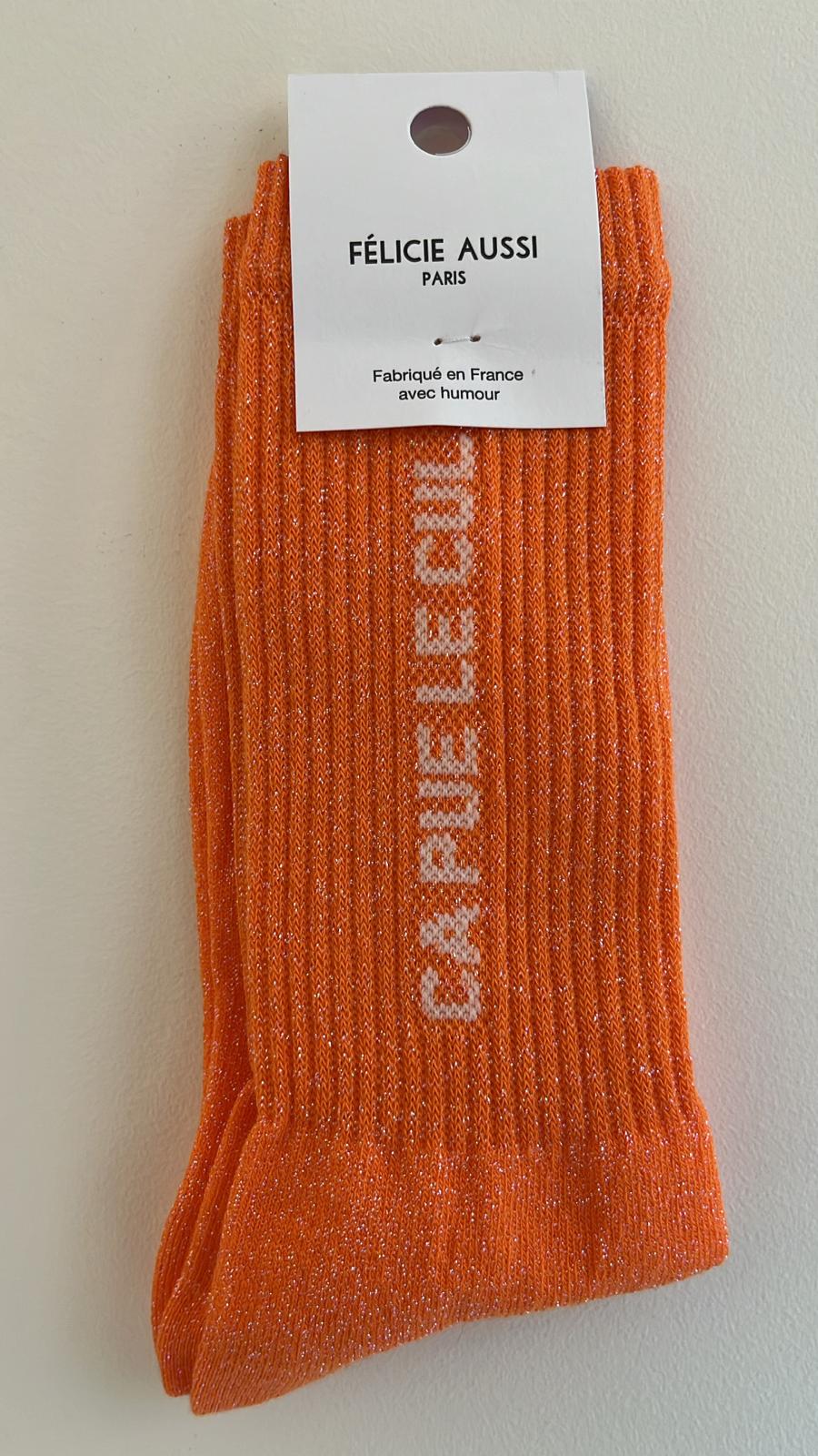 Chaussettes à paillettes CA PUE LE CUL