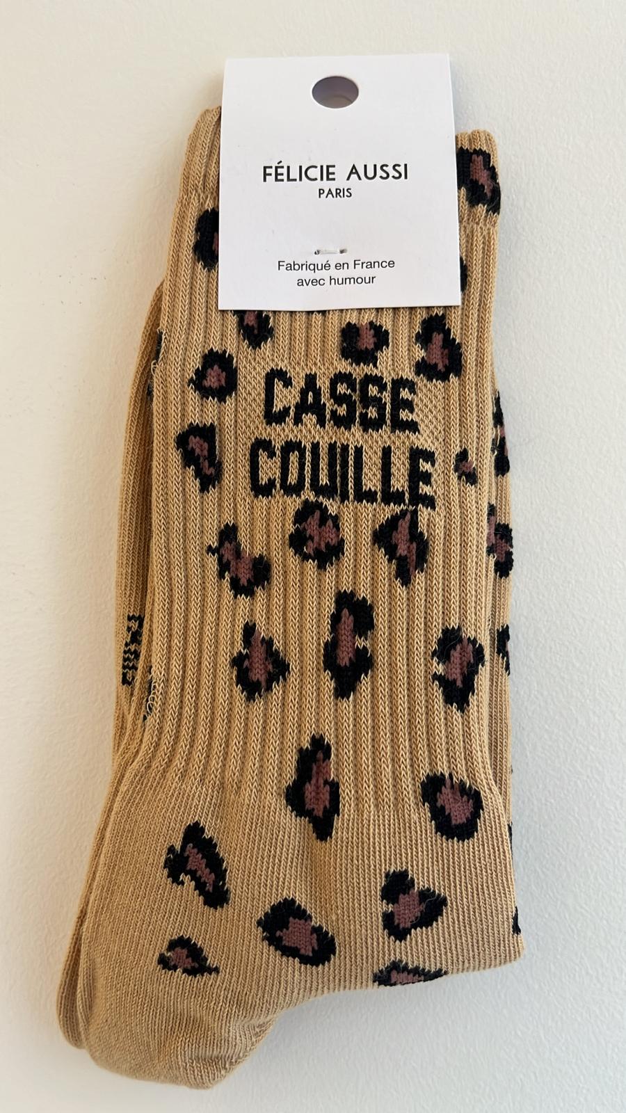 Chaussettes léopard CASSE COUILLE