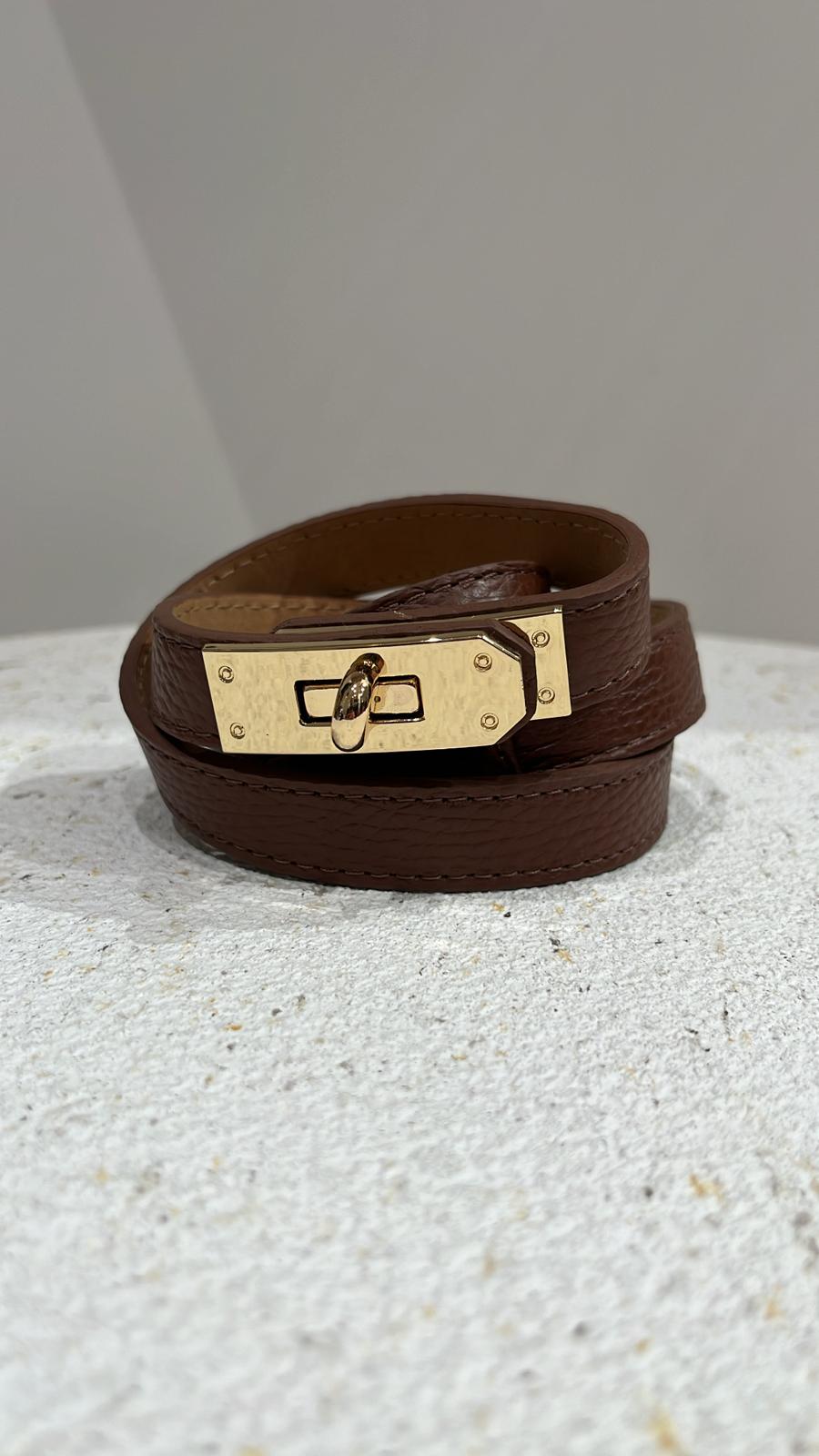 Ceinture cuir marron