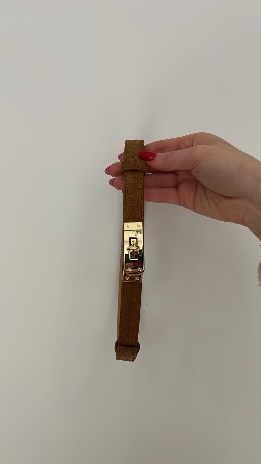 Ceinture marron en daim