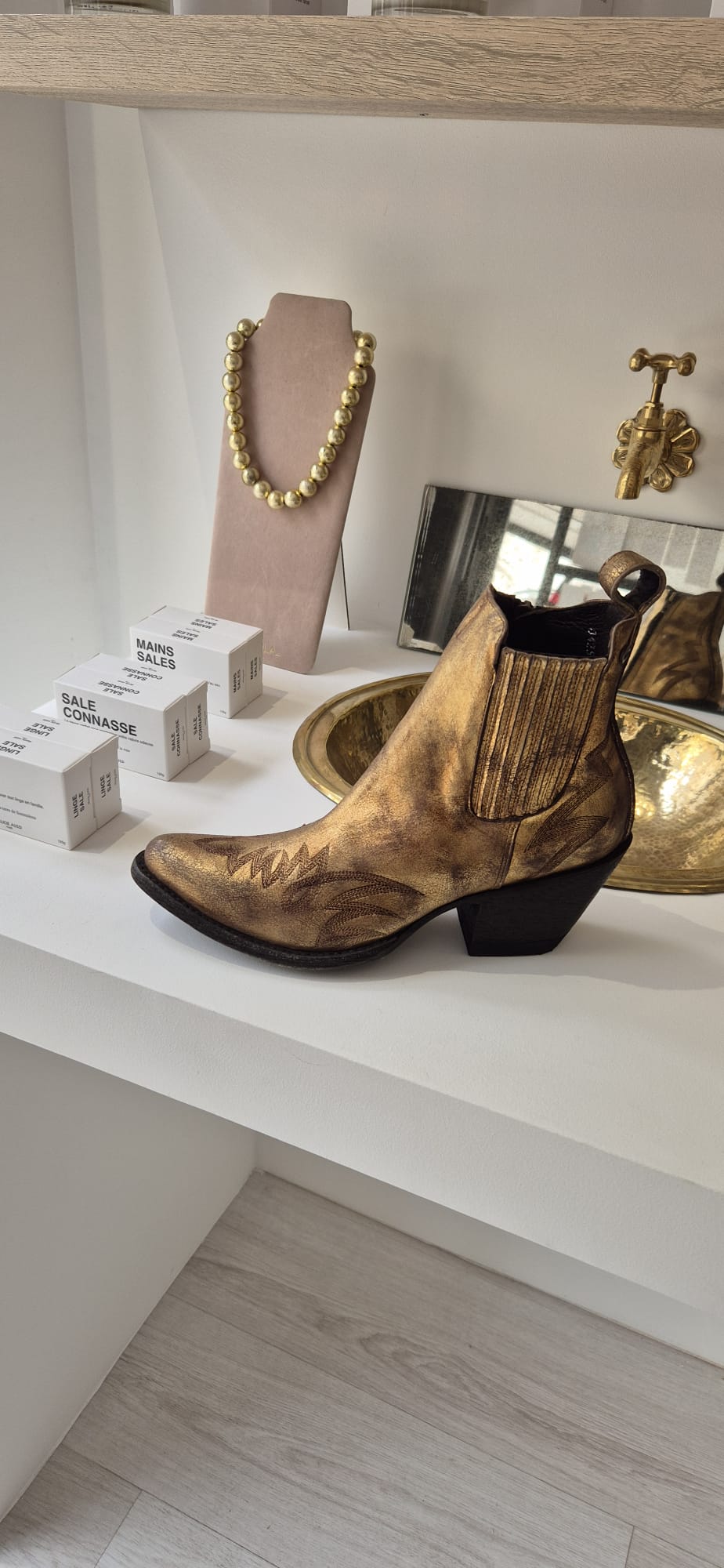 Boots Dorées Mexicana