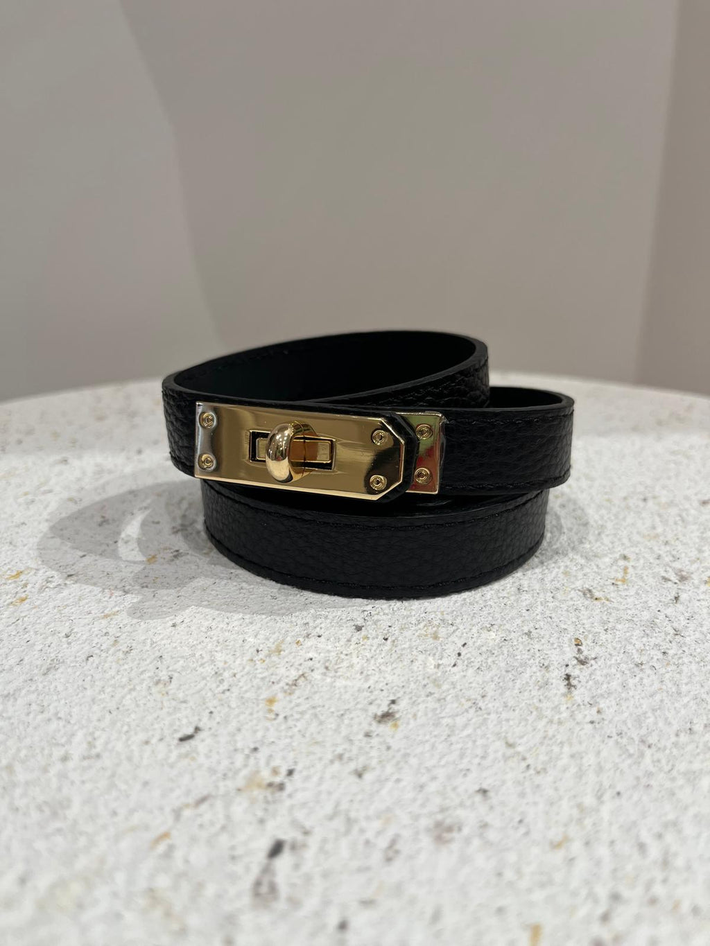 Ceinture en cuir noire