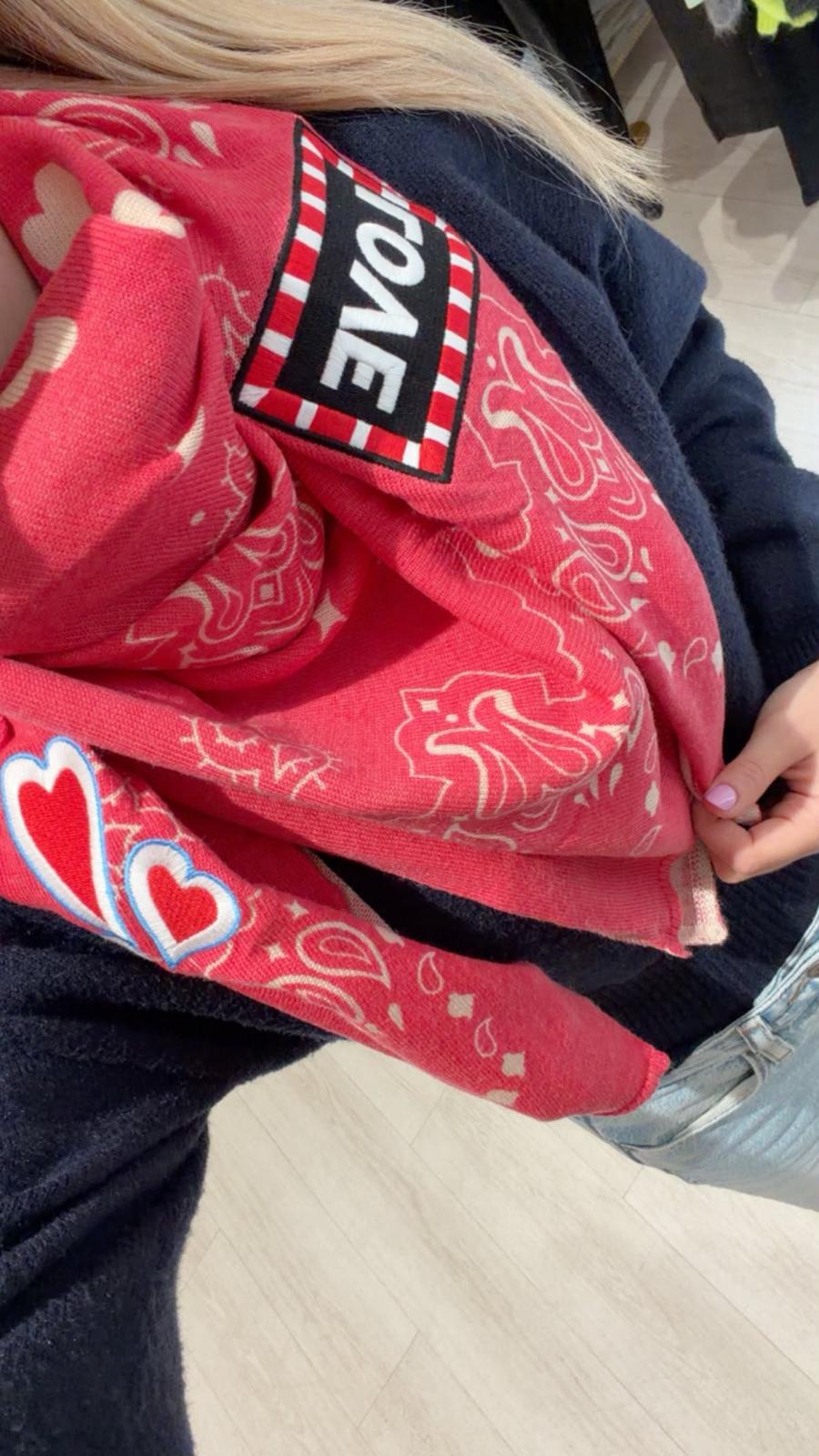 Foulard Bandana Rouge rosé