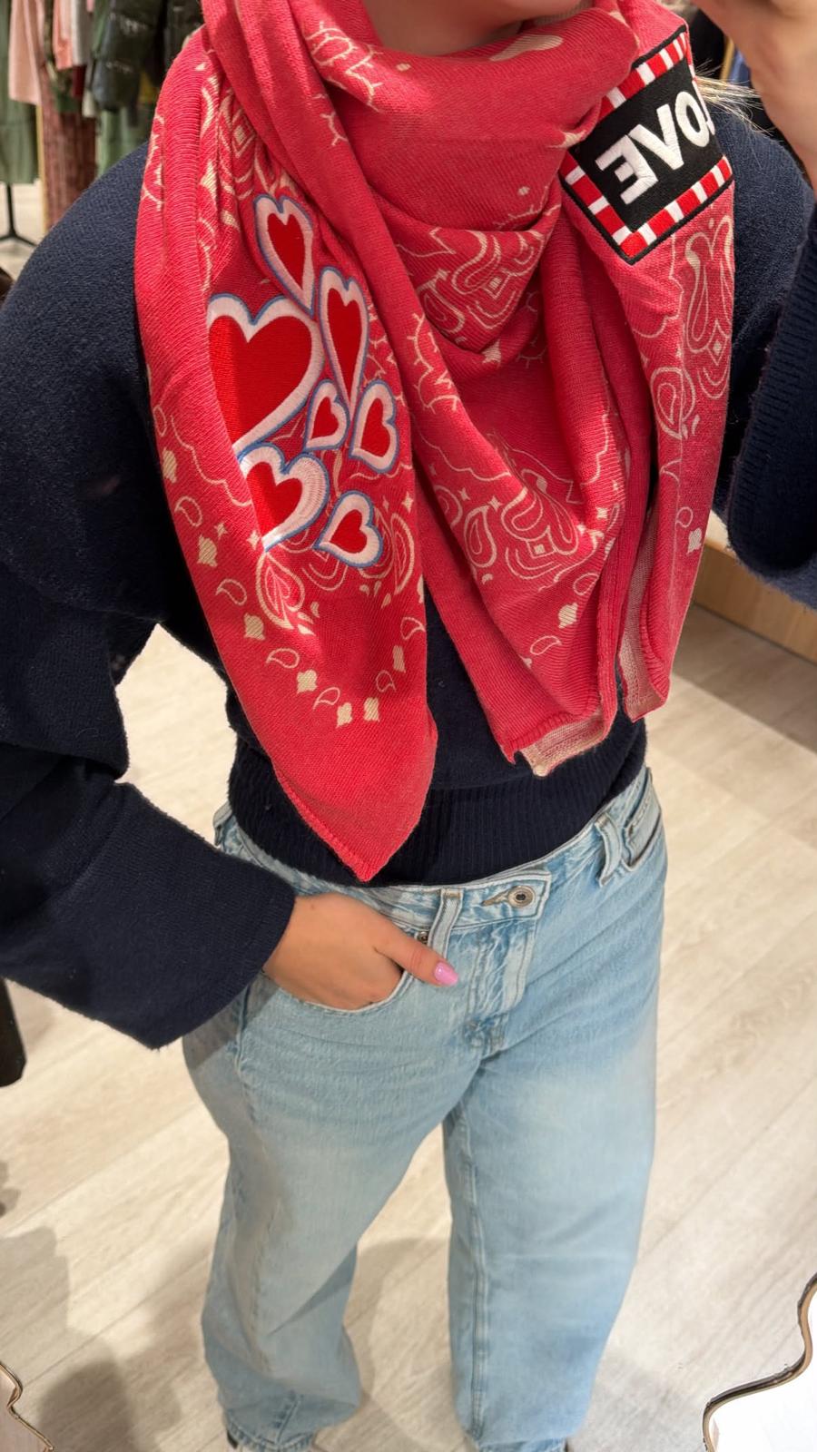 Foulard Bandana Rouge rosé