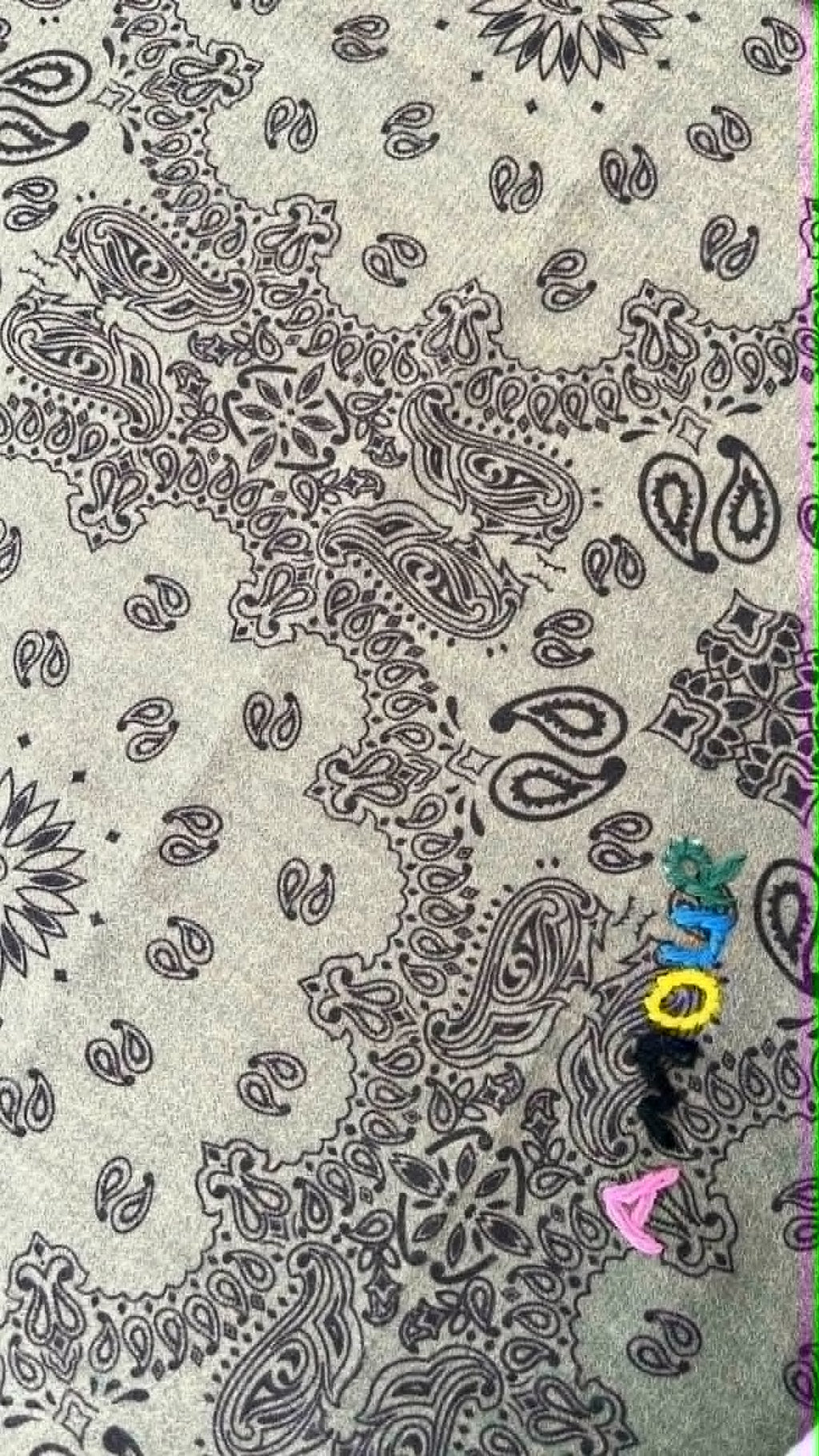Foulard Kaki bandana AMOUR