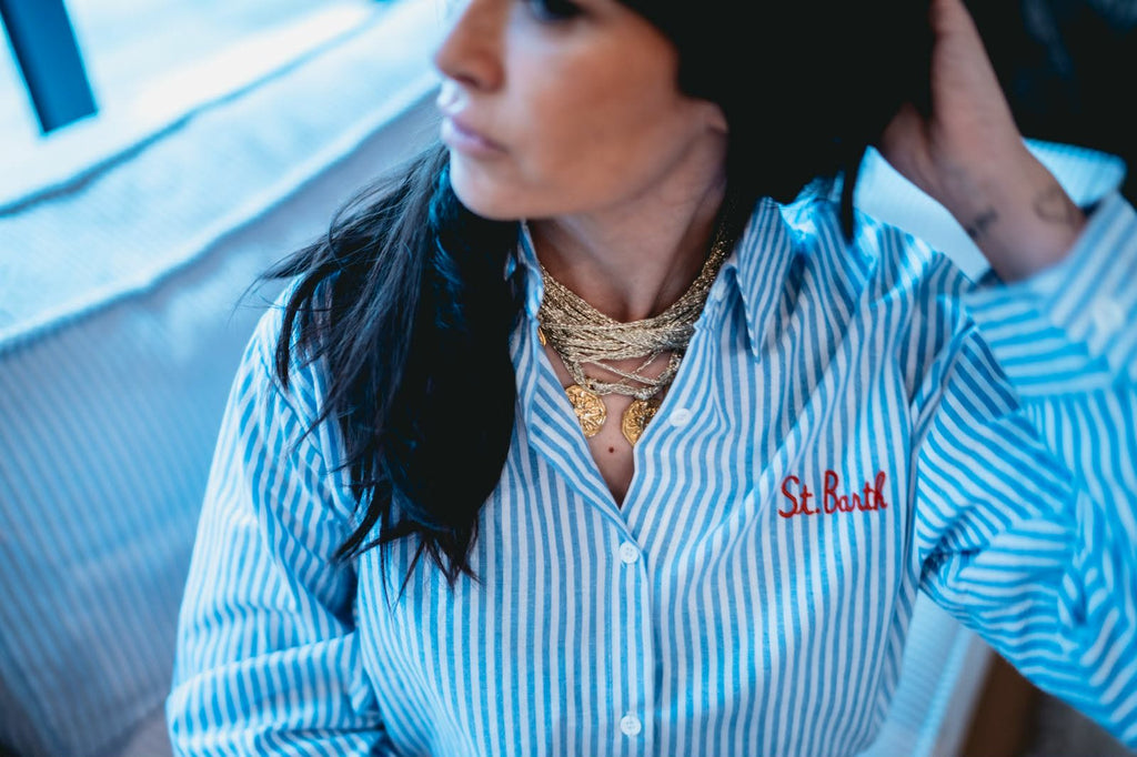 Chemise St Barth Bleue