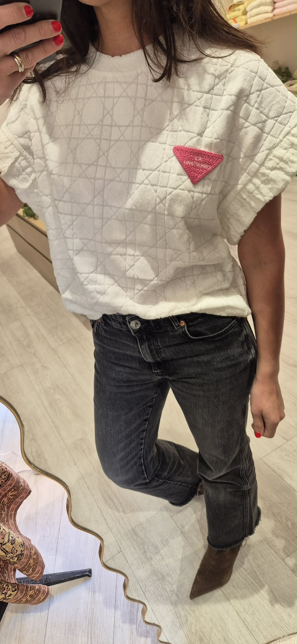 T shirt éponge Blanc