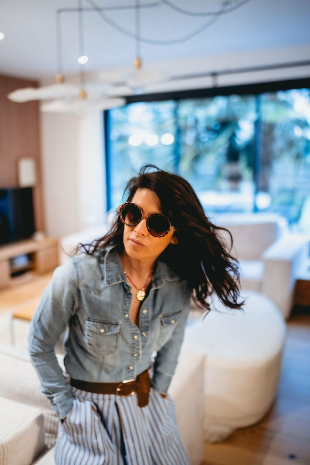 Lunettes Fleur Ecaille rose