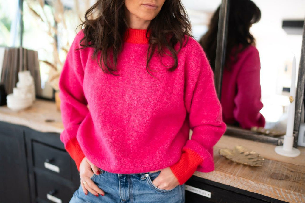 Pull Sonia Rose/Rouge
