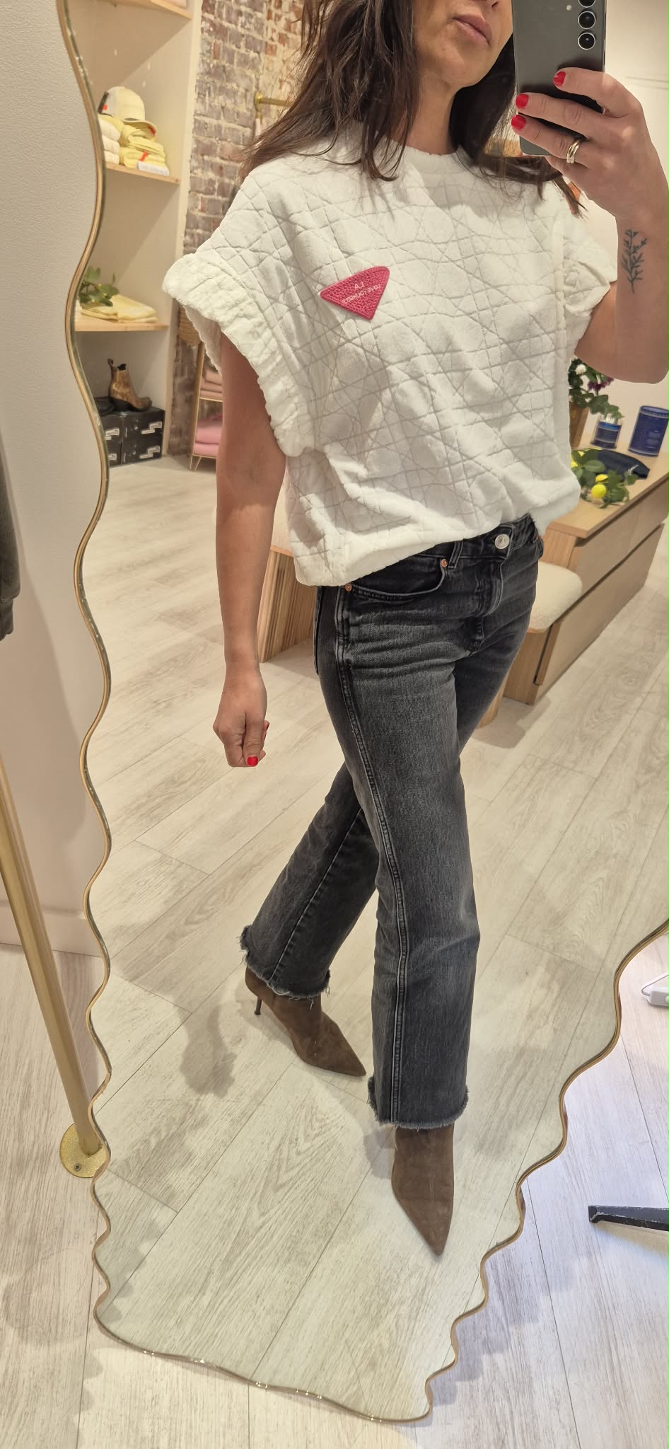 T shirt éponge Blanc