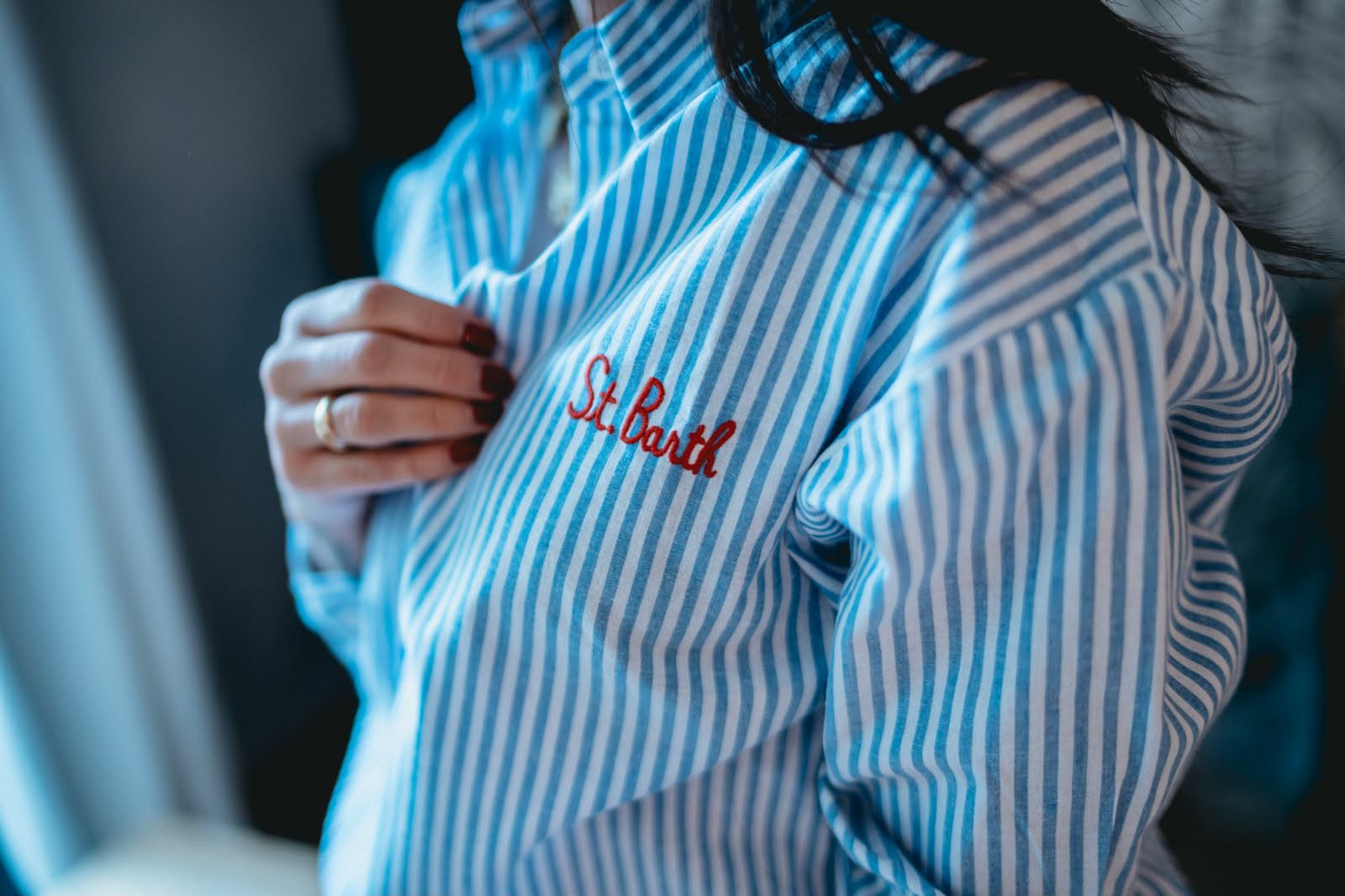 Chemise St Barth Bleue