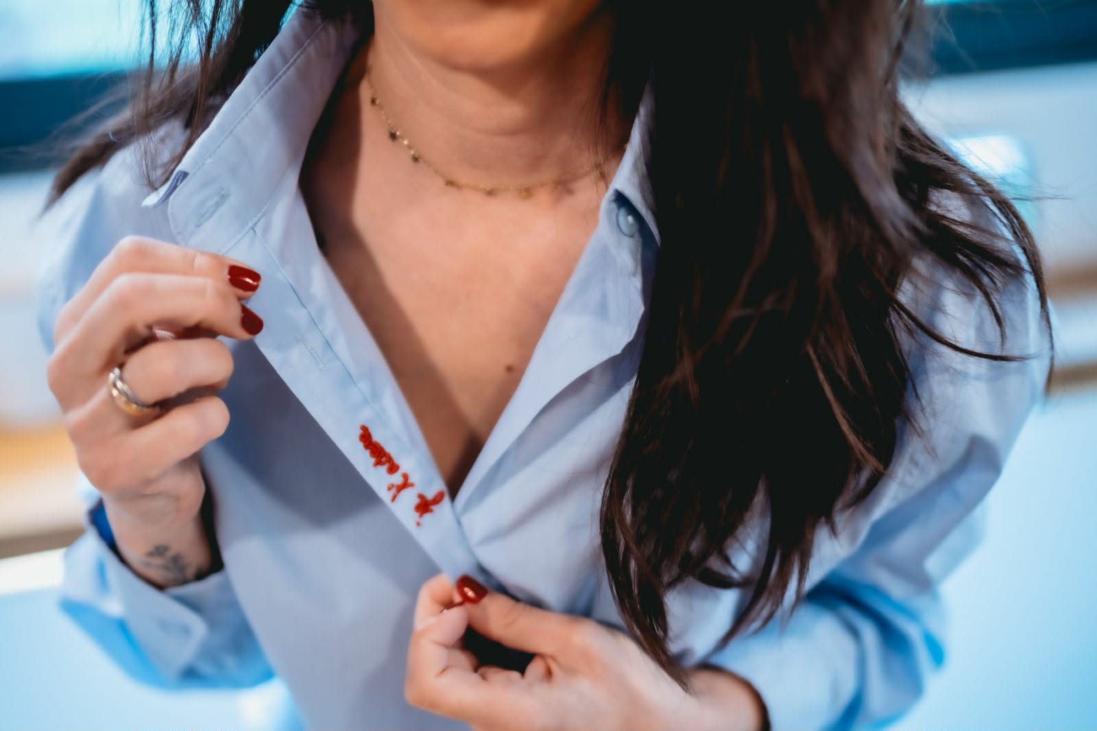 Chemise Je T'Adore Bleue