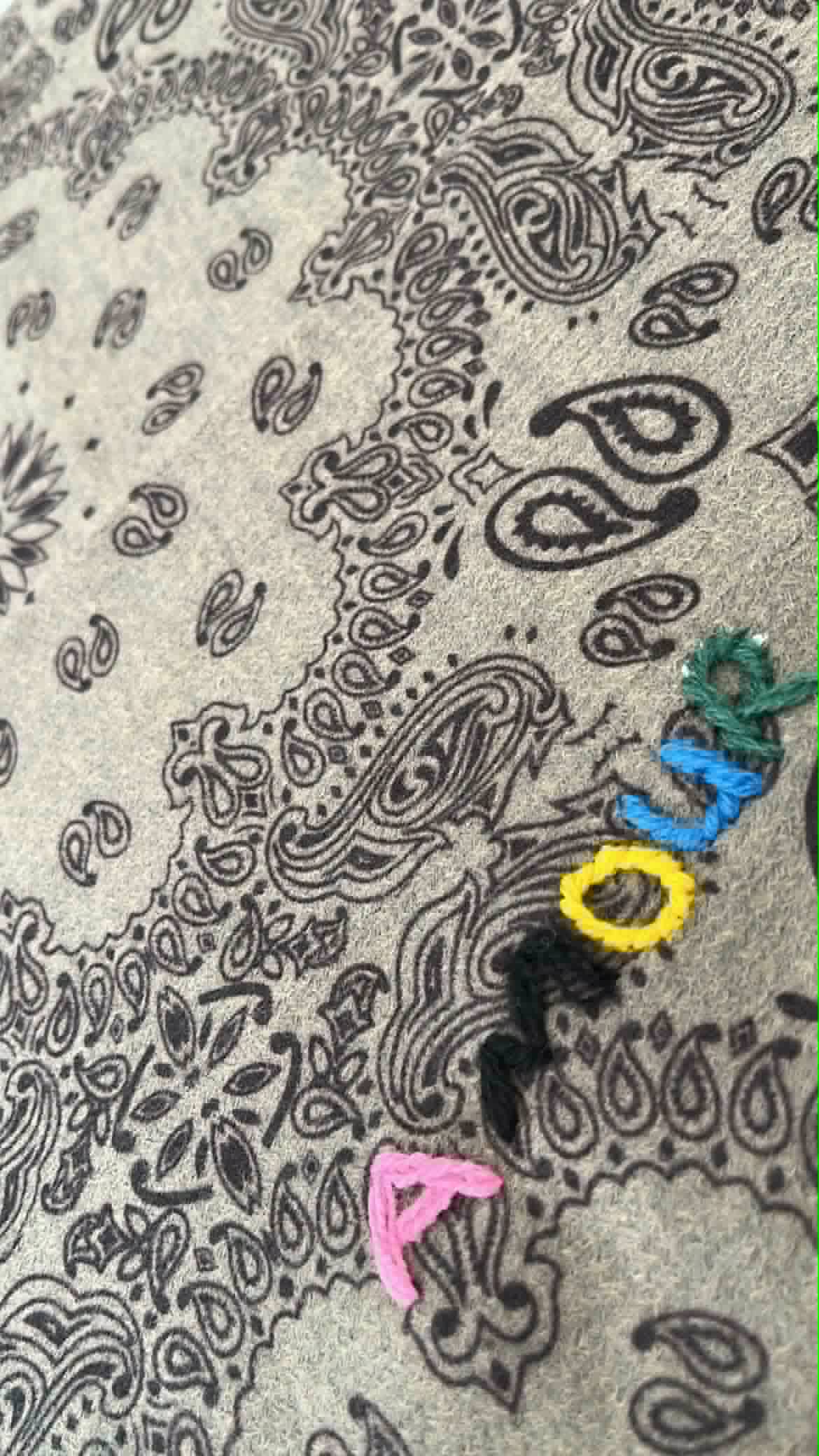 Foulard Kaki bandana AMOUR
