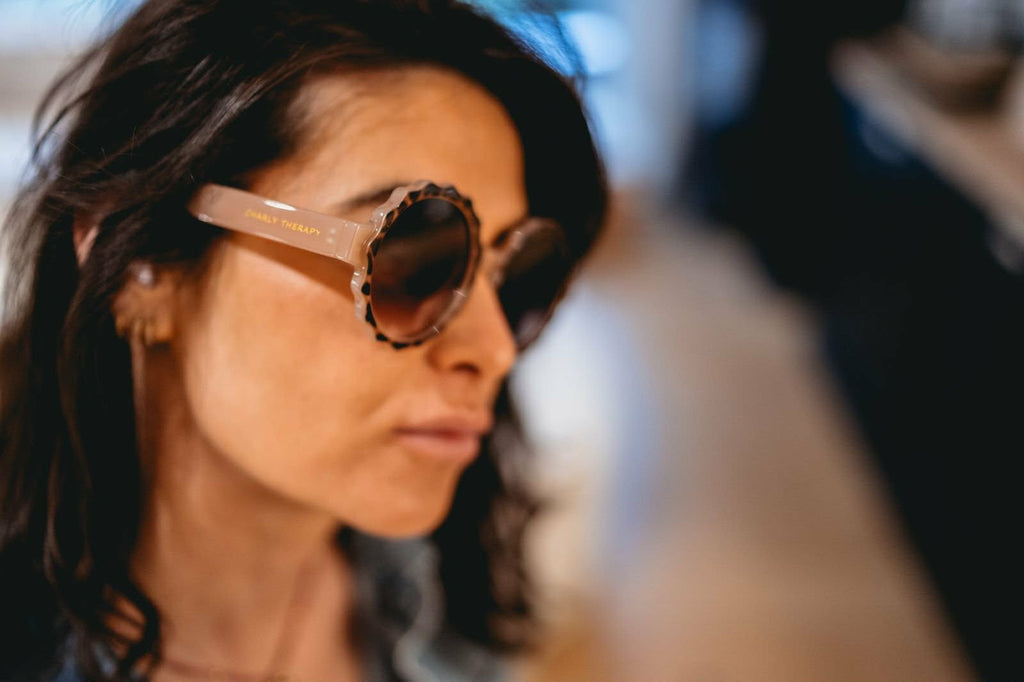 Lunettes Fleur Ecaille rose